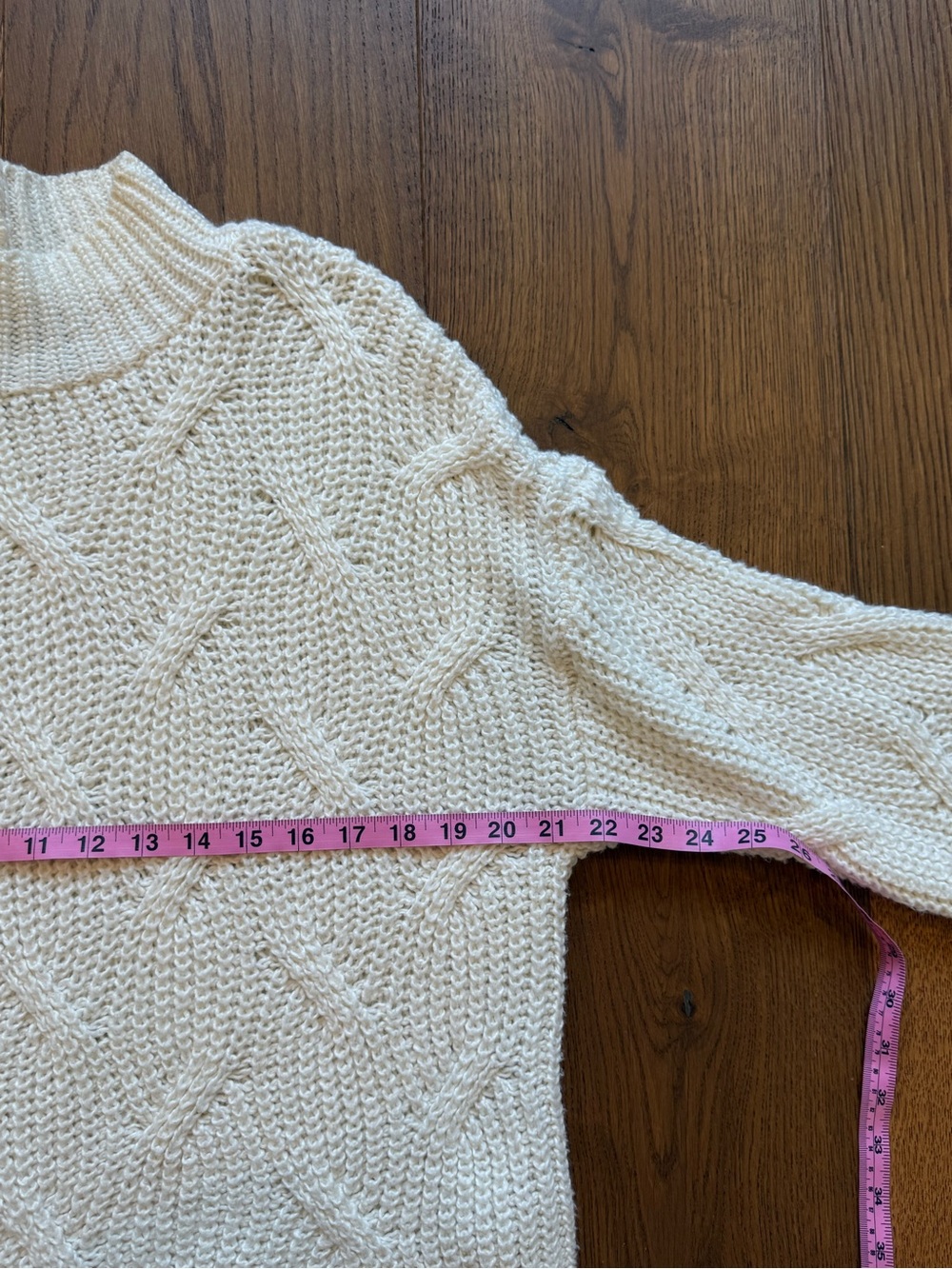 American Eagle oversized cream cable knit sweater - Picture 4 of 7